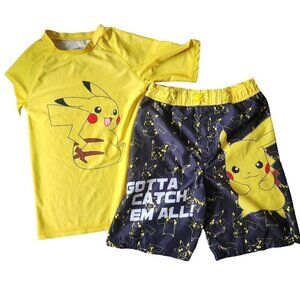 Pokemon Pikachu 2-Piece Swim Set Big Boys Large (10-12)